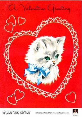 A4 Valentine Kitten