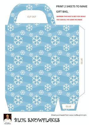 Blue Snowflakes - Gift Bag