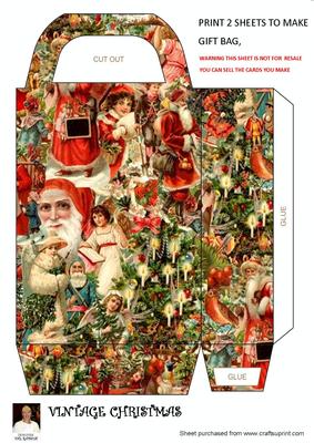 Vintage Christmas -gift Bag