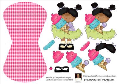 Strawberry Icecream Wobble Card