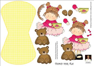 Teddy for Tea -wobble Card