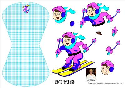 Ski Miss --wobble Card