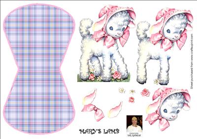 Mary's Lamb Wobble Card