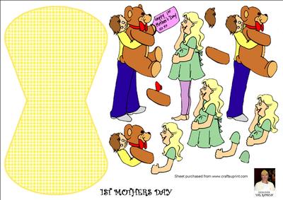 1st Mothers Day Wobble Card