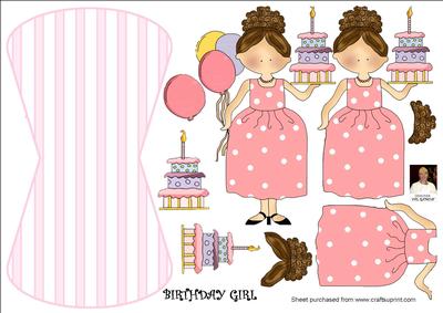 Birthday Girl- Wobble Card