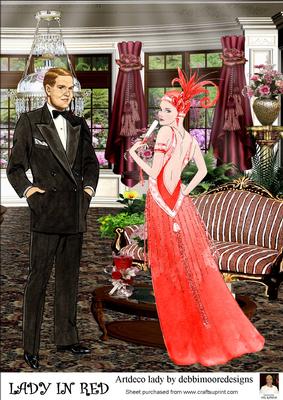 A4 Lady in Red