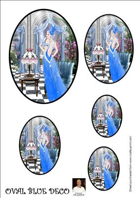 Oval Blue Deco