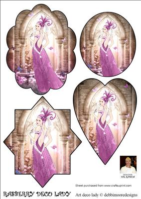 Rasberry Deco Lady 1
