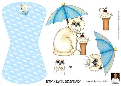 Icecream Sunday -wobble Card