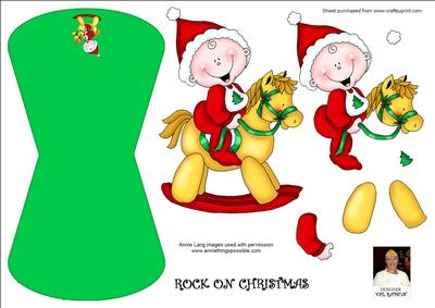 Rock on Christmas -wobble Card