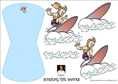 Surfing the Waves -wobble Cards