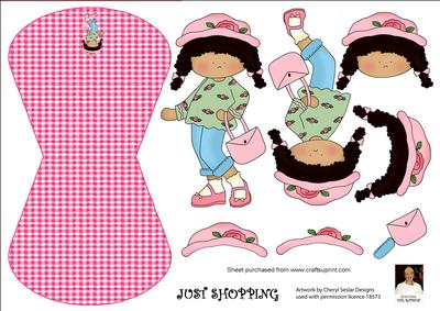 Just Shopping -wobble Card