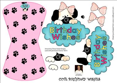 Cute Birthday Wishes-wobble Card