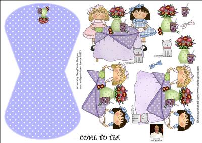 Come to Tea -wobble Card