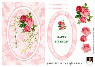 Roses and Lily of the Valley- Spinner Card-friend
