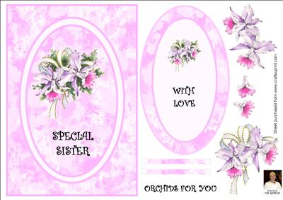 Orchids for You- Spinner Card-special Sister
