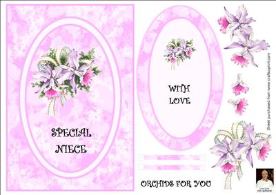 Orchids for You- Spinner Card-special Niece