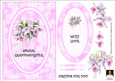 Orchids for You- Spinner Card-special Granddaughter