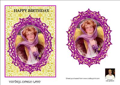 Vintage Cameo Lady