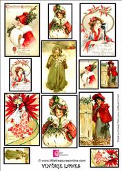 Vintage Young Ladies Christmas
