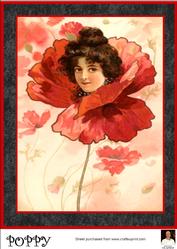 A4 Poppy-art-deco