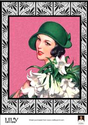 A4 Lily -art-deco