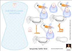 Welcome Baby Boy-wobble Card