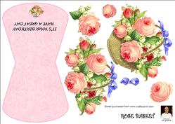 Rose Basket-wobble Card