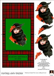 Vintage and Tartan-over the Edge Card