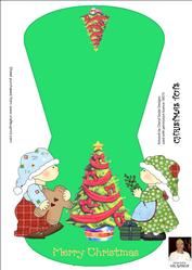A4 Christmas Tots-over the Edge Wobble Card
