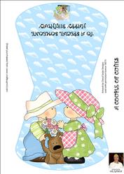 A4 a Couple of Cuties-wobble Card