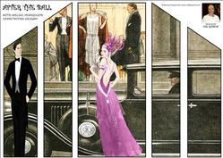 After the Ball-theatre Fold Card-art-deco
