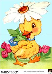 A4 Daisy Duck -over the Edge Card