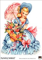 A4 Flower Basket -over the Edge Card