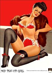 A4 My Pin-up Girl-over the Edge Card