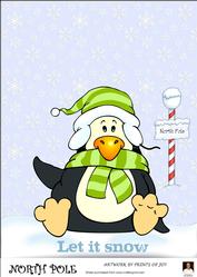 A4 North Pole-over the Edge Card