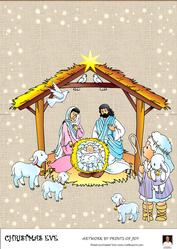 A4 Christmas Eve-over the Edge Card