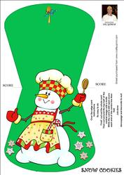 A4 Snow Cookies-over the Edge Wobble Card