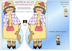 Grandma We Love You-tear Drop Card