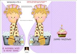 Working 9 to 5-tear Drop Card