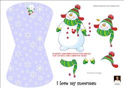 I Love My Snowman-wobble Card