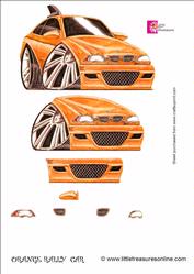 Orange Rally Car