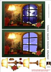 Christmas Window -santa's Coming