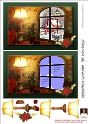Christmas Window-the Old Barn