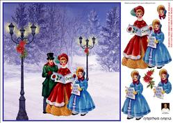 Christmas Carols-8x8 Card