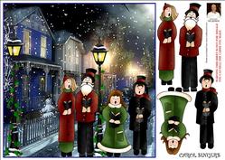 Carol Singing-8x8 Card