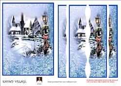 Snowy Village-wavey Side Stacker Card