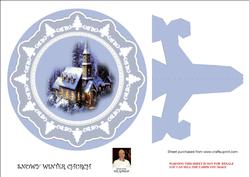 Snowy Winter Church-plate Card