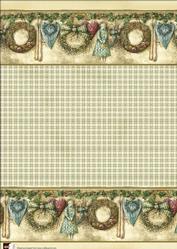 Folk Country Christmas - Backing Paper