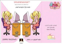Just Surfin the Web-teardrop Card